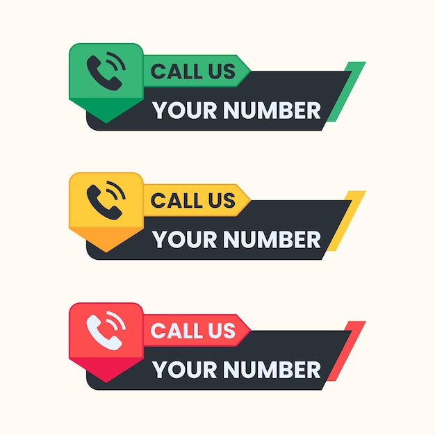 Call us button call sign with your number text box