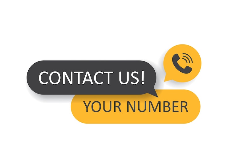 Vector call us button icon in flat style phone number place vector illustration on isolated background telephone interface sign business concept