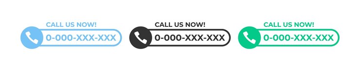 Vector call us now button call phone icon set vector illustration