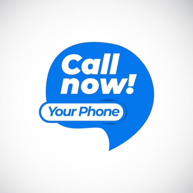 Vector call us now button design template