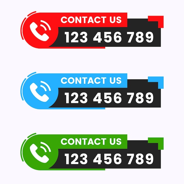 Vector call us now button