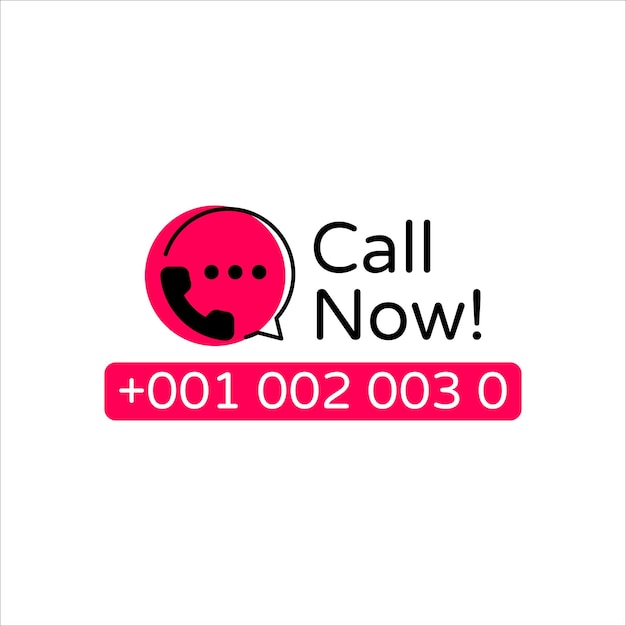 Vector call us now, contact us banner template