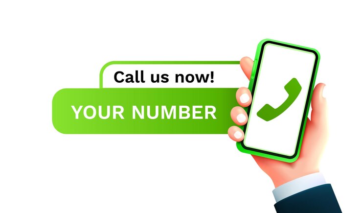Vector call us now your number phone web banner contact service vector illustration