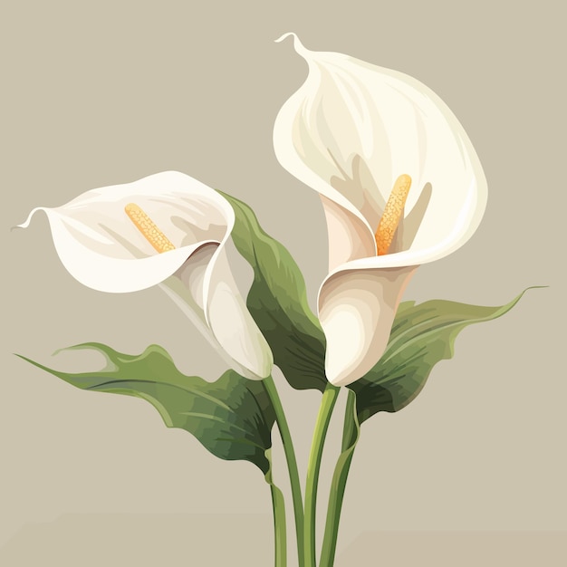 Vector calla lily flowers