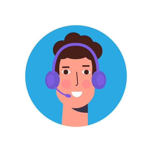 Callcenter avatar Avatar icoon Vector illustratie