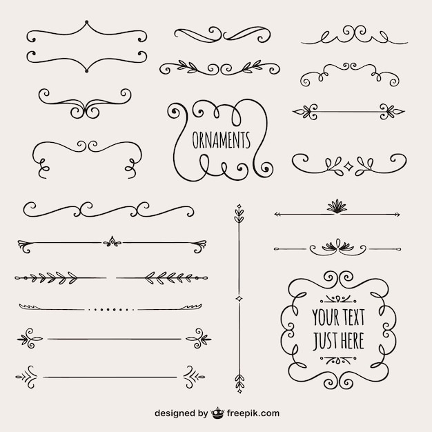 Calligraphic borders collection