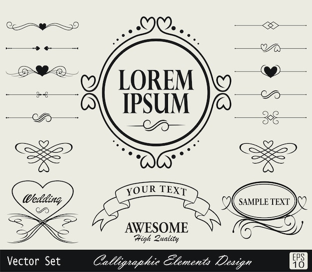 Calligraphic design elements and page decoration