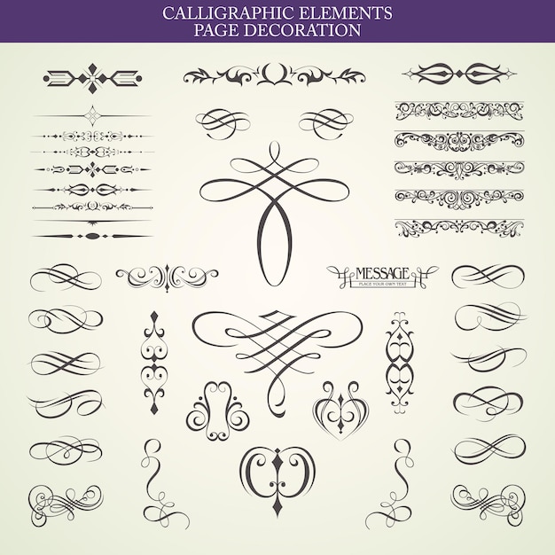 Calligraphic elements and page decoration