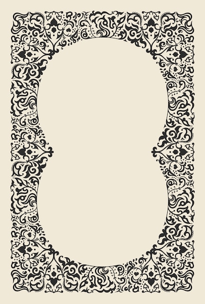 Vector calligraphic islam ornament frame