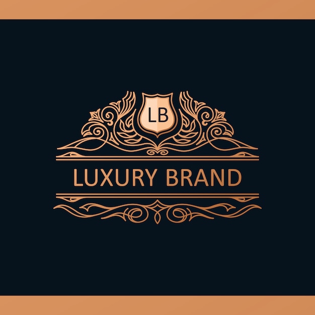 Vector calligraphic luxury logo. emblem elegant vintage