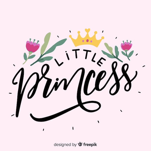 Calligraphic pink princess background