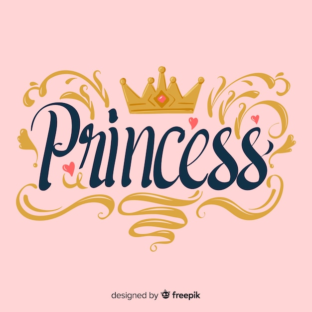 Vector calligraphic princess background