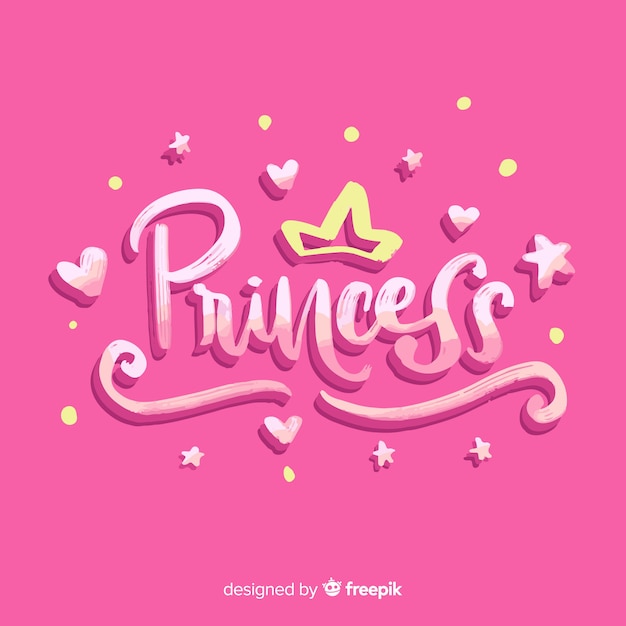 Vector calligraphic princess background