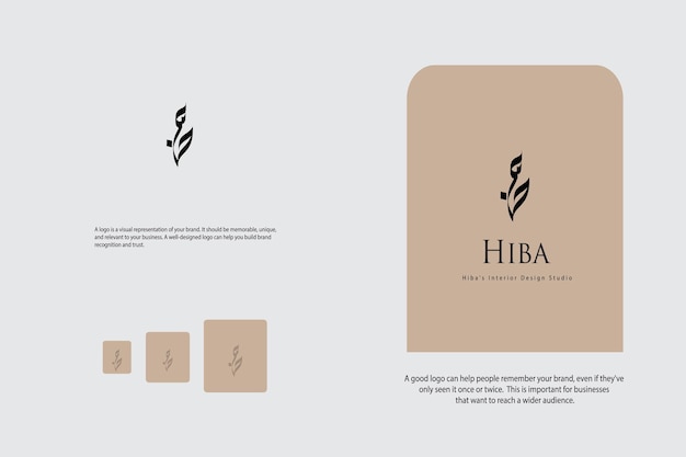 Calligraphic Style Minimal Hand Drawn Logo Design with Business Idea and Name