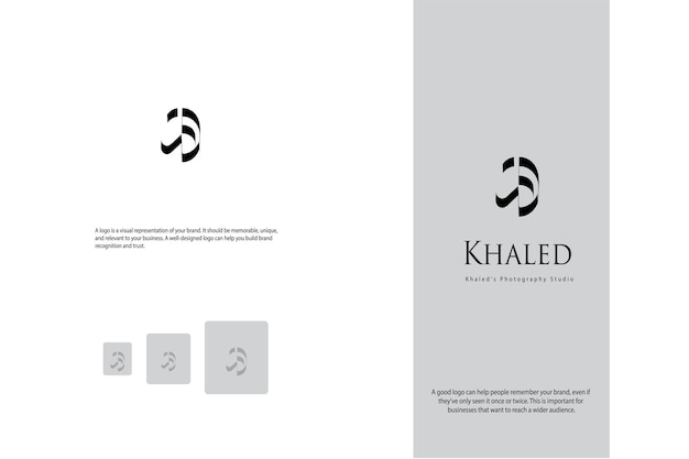 Calligraphic style minimal hand drawn logo design with business idea and name