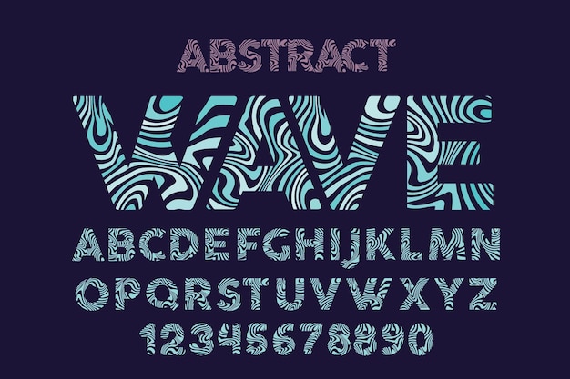 Vector calligraphic wavy alphabet. font style design elements can be used for invitation, congratulation. digital illustration