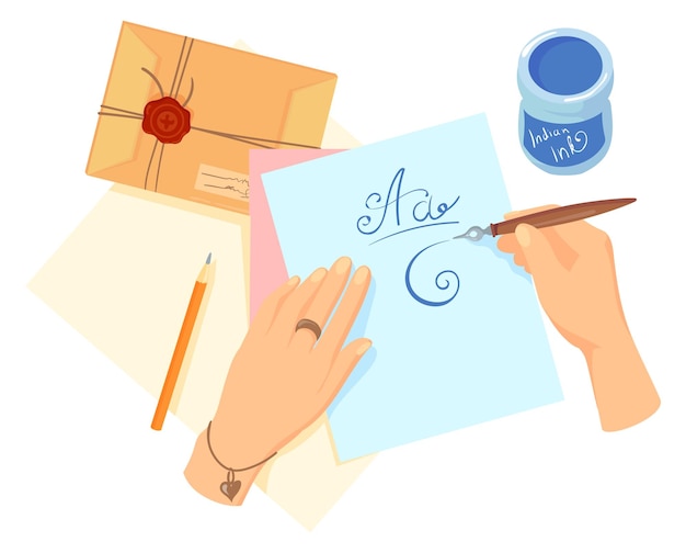 Vector calligraphy hobby creative handmade craft cartoon icon