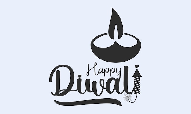 Концепция дизайна каллиграфических букв Happy DiwaliDeepavali с векторной иллюстрацией дизайна фестиваля световых ламп