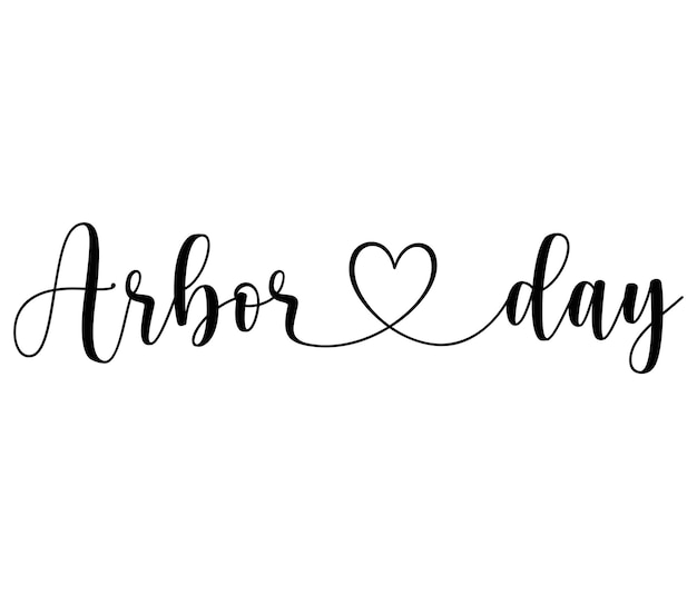 Vector a calligraphy saying arbor day.