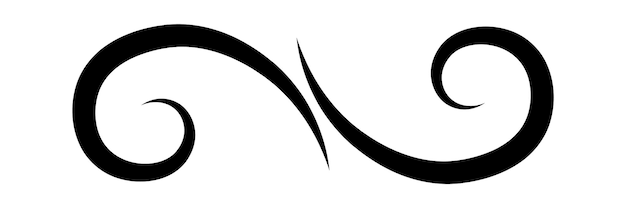 Calligraphy Swirl Decorative Design Element