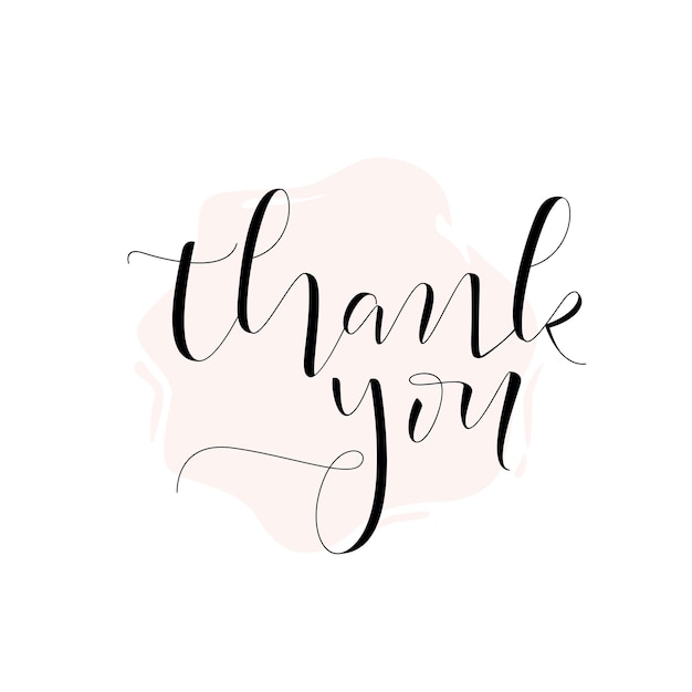 Calligraphy Thank You Hand Lettering Design