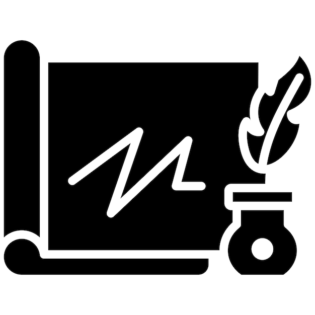 Calligraphy vector icon Can be used for Art and Craft Supplies iconset