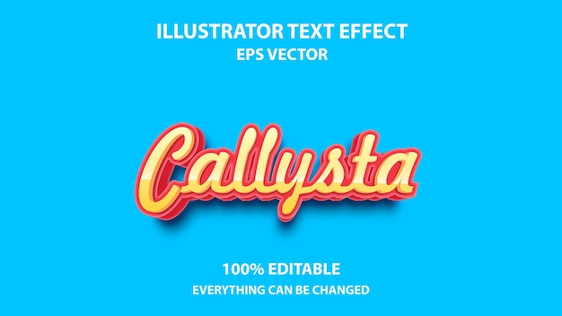 CALLISTA EDITABLE TEXT EFFECT