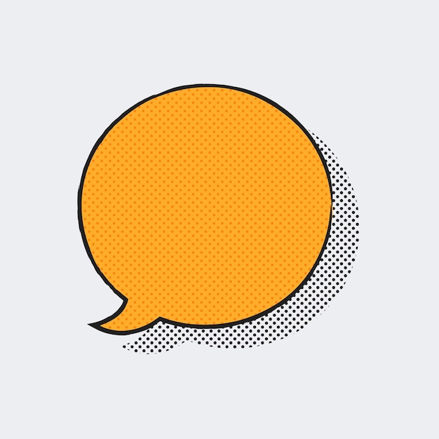 Callout comics cute characters Orange empty text bubble sticker