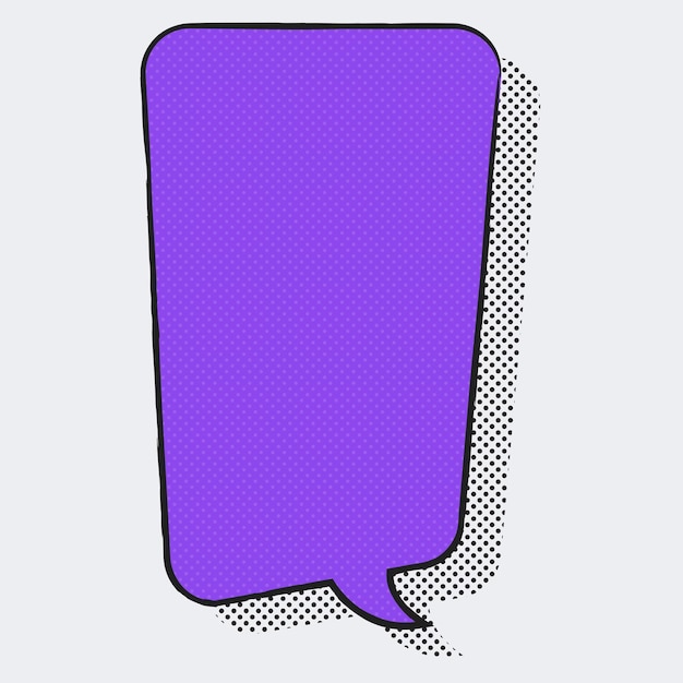 Callout comics cute characters Purple square empty text bubble sticker