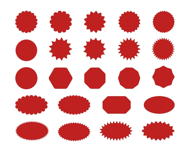 벡터 콜아웃 스타 스티커 starburst 가격 배지 스티커 스칼포드 가장자리 프로모션 태그 아이콘 파동 판매