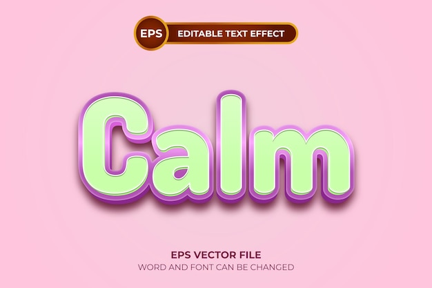 Calm editable text effect template