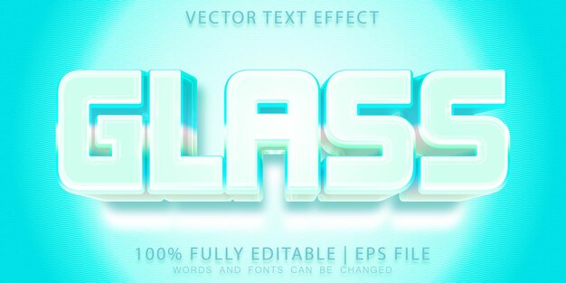 Calm glossy modern editable text effect