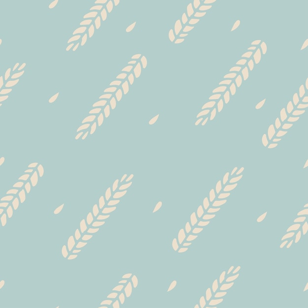 Вектор Спокойный приятный и нежный векторный узор с пшеничными колосьями для обертки декора печати текстильного интерьера