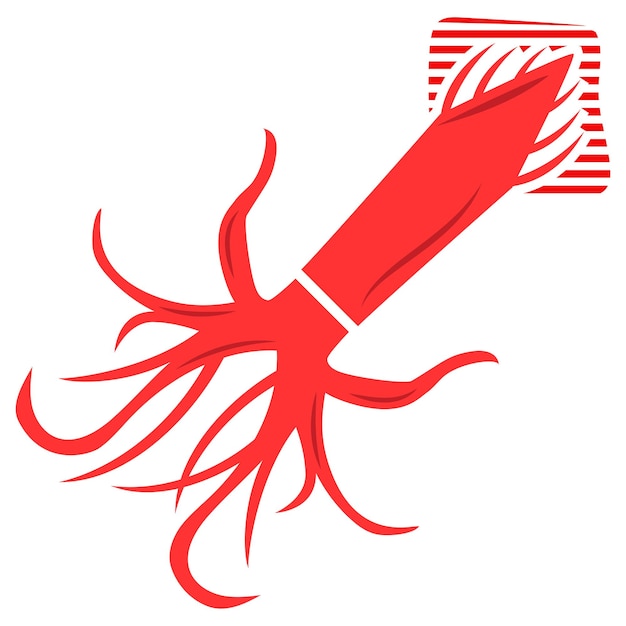 calmar squid concept cuttles vector design Sea Food symbol Underwater Animals aquatic Common species