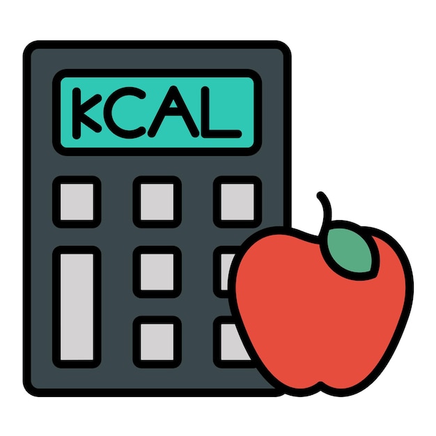 Calorie calculator flat illustration