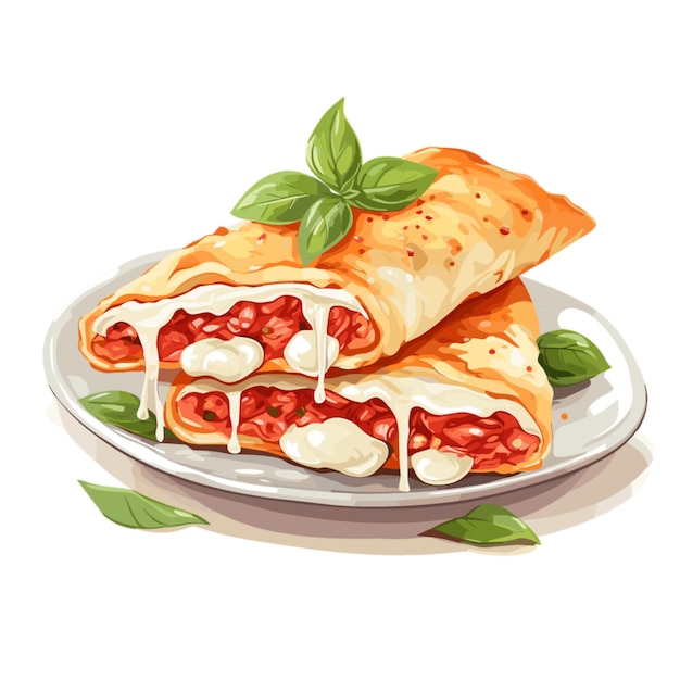 Вектор Calzones на белом фоне