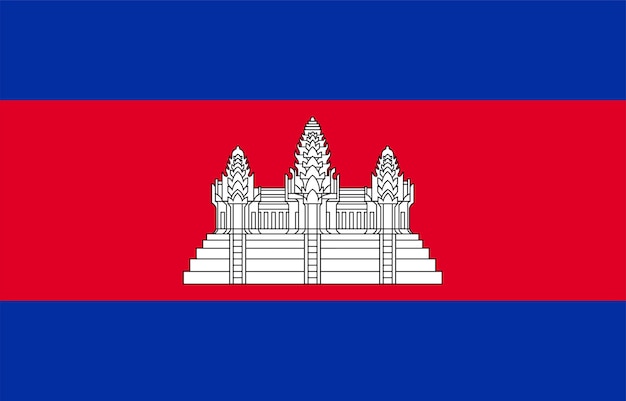 벡터 독립 기념일 또는 선거에 대한 캄보디아 국기 간단한 그림