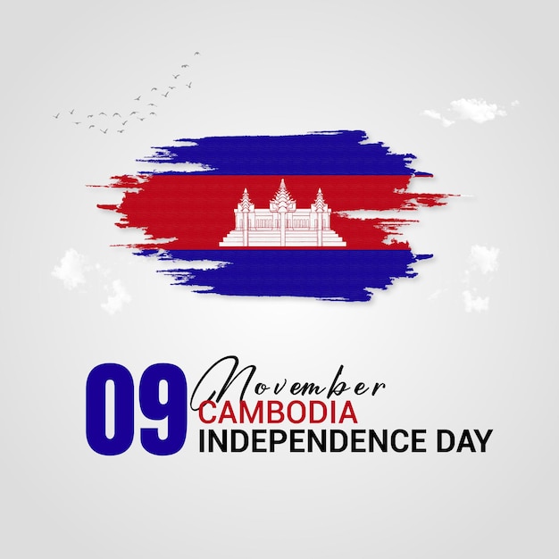 Vector cambodia independence day post design