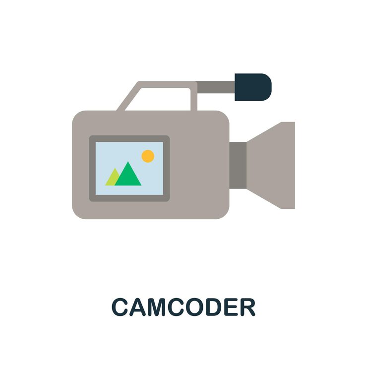 Vector camcoder icon simple element from blogging collection creative camcoder icon for web design templates infographics and more