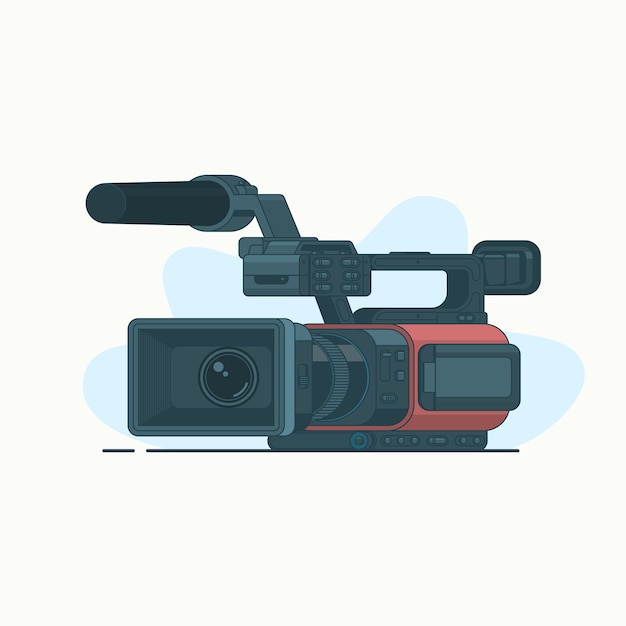 Camcorder or video line icon isolated on white background