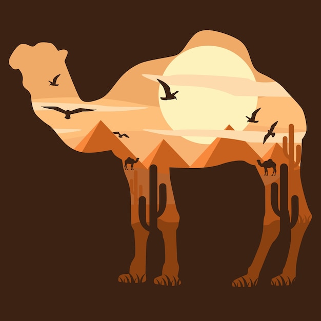 Vector camel animal