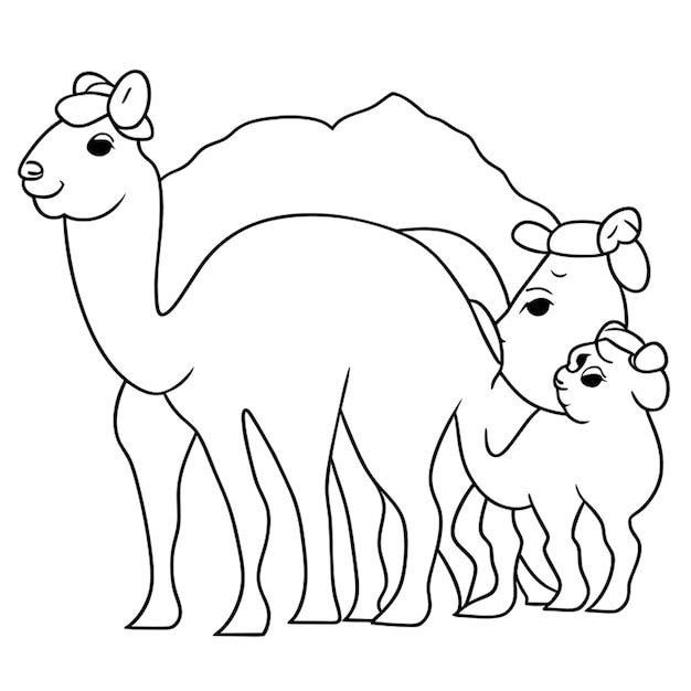 camel and baby camel coloring page download free printable camel coloring pages for kids opens a new