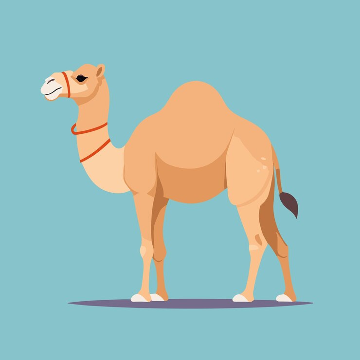 Vector camel cartoon vector illustration