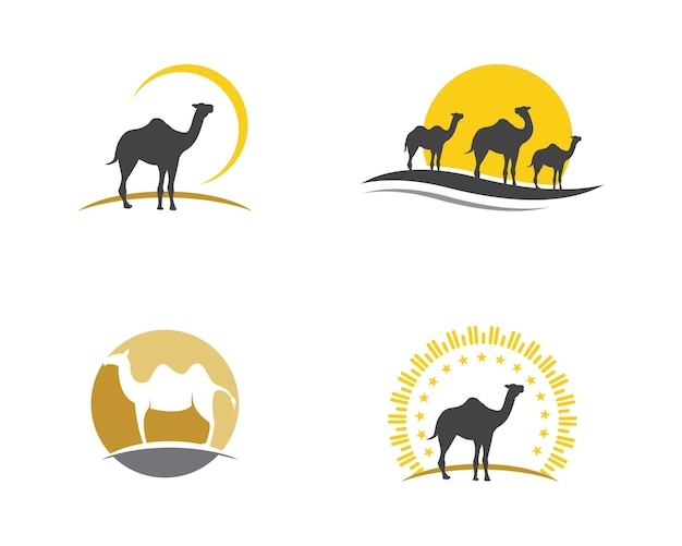 Vector camel icon logo template design