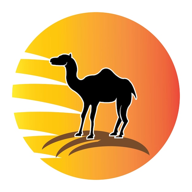 Camel icon logo vector design template