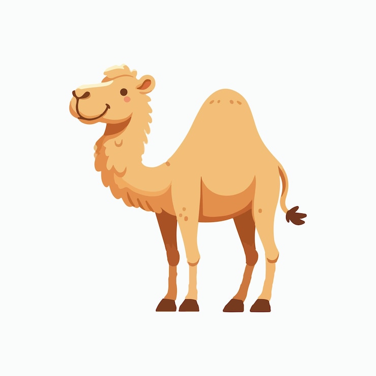 Vector camel illustration simple design vector