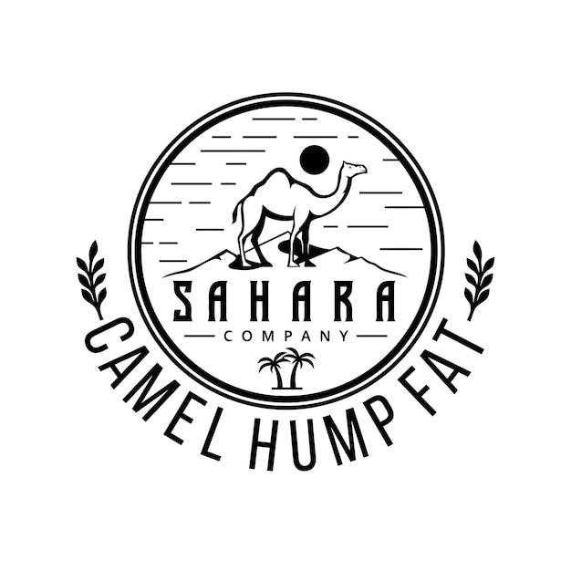 camel logo design vector illustration