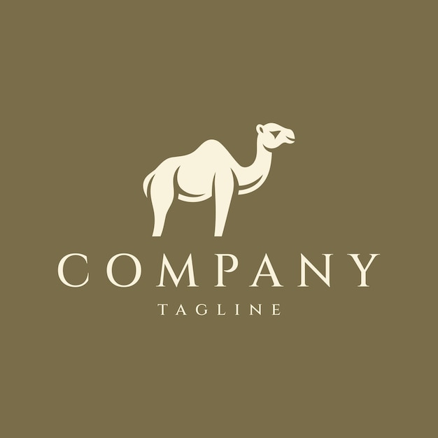 Векторная иллюстрация дизайна логотипа верблюда