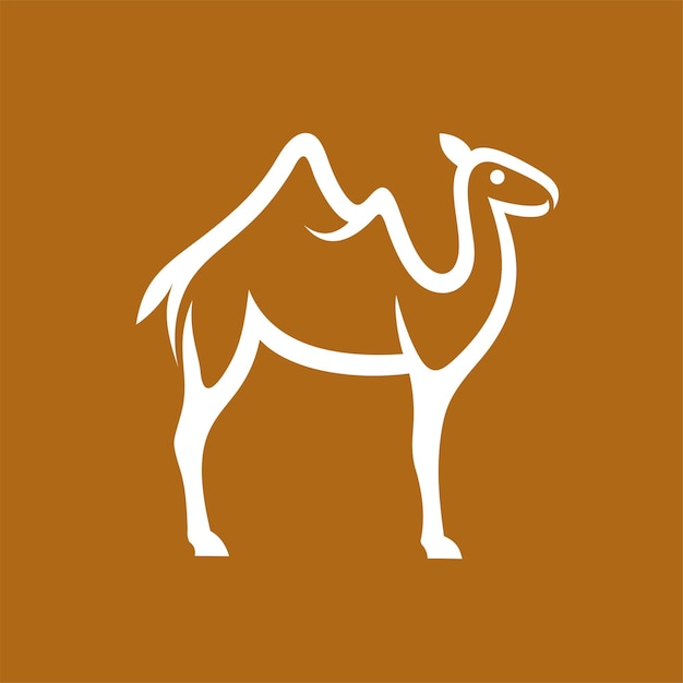 camel logo with single line concept