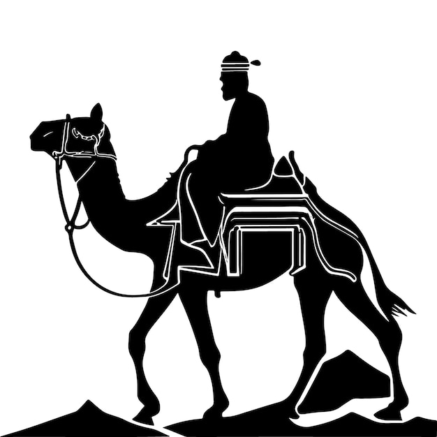Силуэт всадников на верблюдах черный логотип животные силуэты иконки всадники на верблюдах силуэт пальмы в пустыне